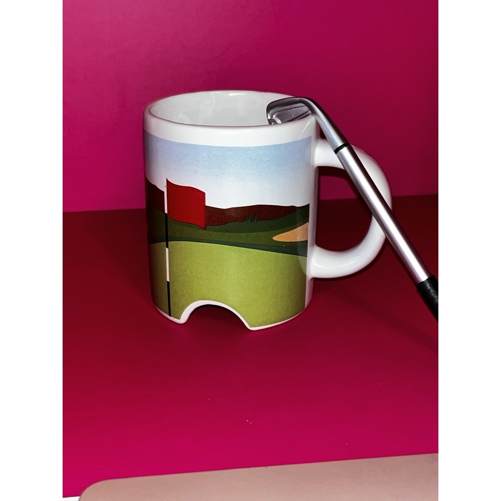Kikkerland Putter Golfing‎ Ceramic Coffee Cup & Club Pen 🖊️